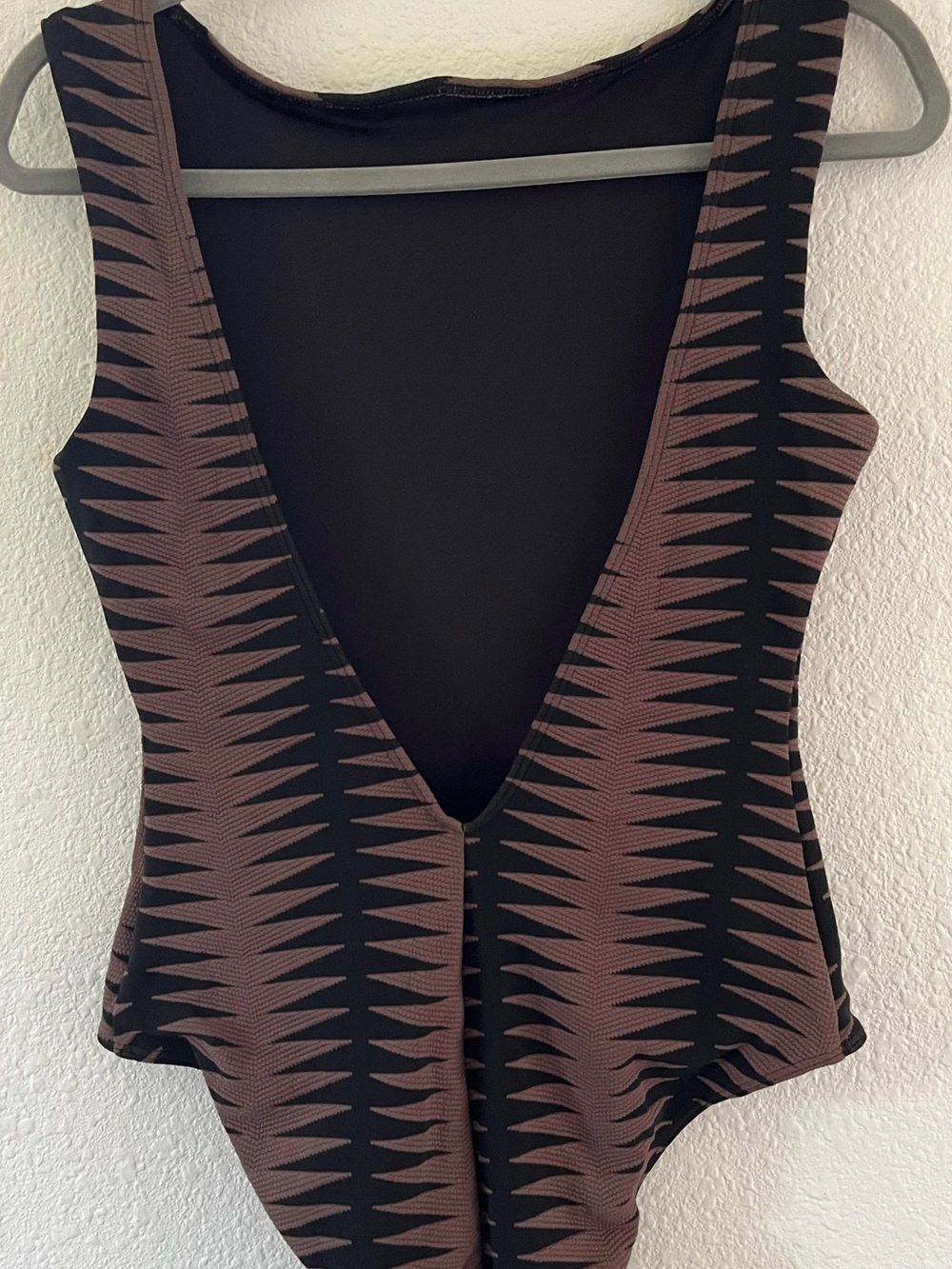 Seea Women's One-Piece Swimsuit in Black and Brown - Picture 3 of 4